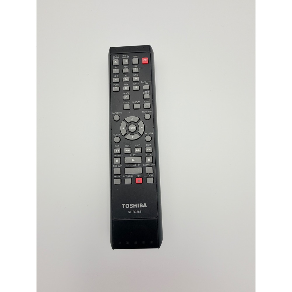 Toshiba SE-R0265 DVD VCR Combo Remote Control Black OEM Replacement